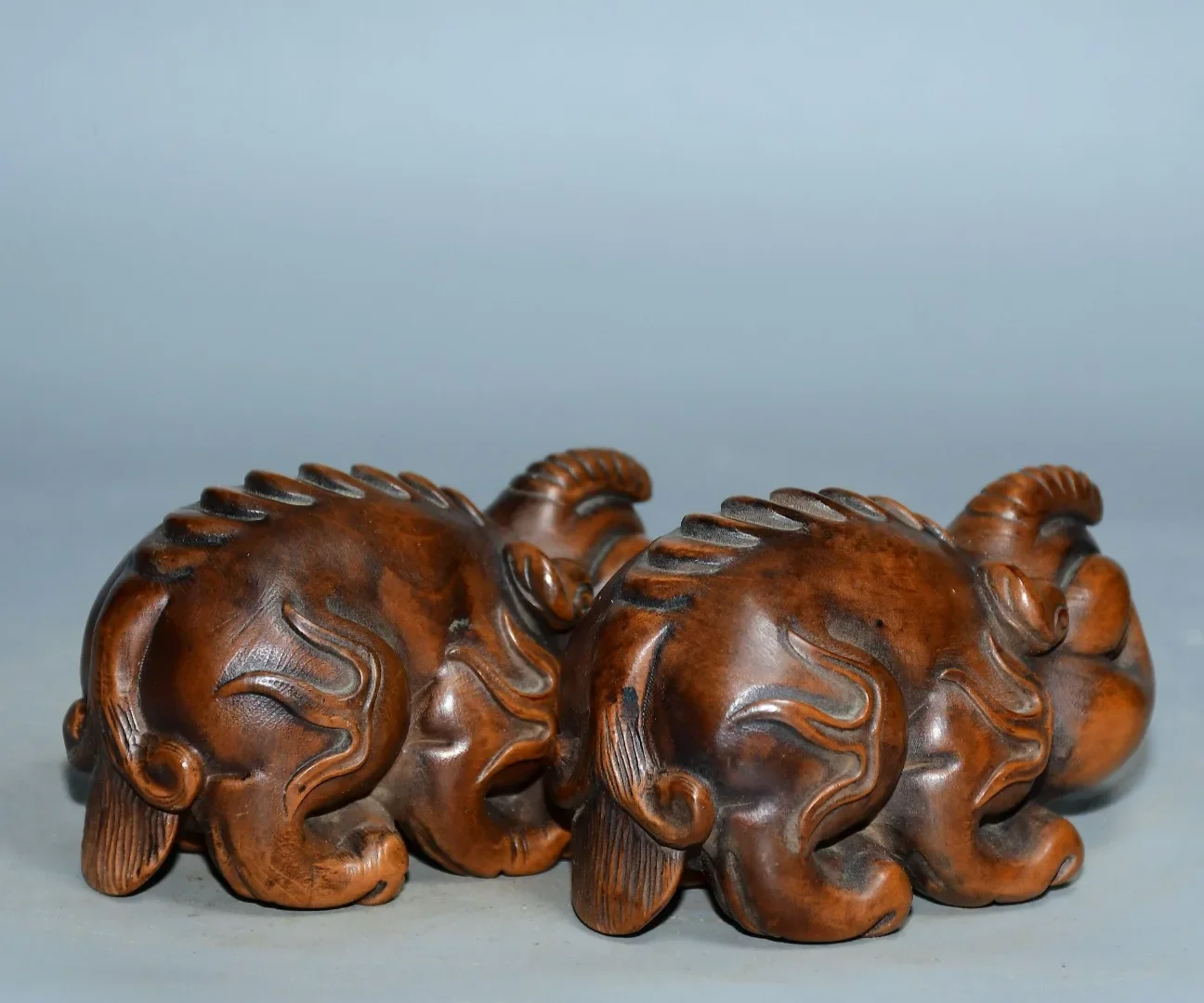 3"Tibetan Temple Collection Old Boxwood Unicorn Statue A pair of divine beasts Handheld components Amass wealth Town house
3"Tibetan Temple Collection Old Boxwood Unicorn Statue A pair of divine beasts Handheld components Amass wealth Town house