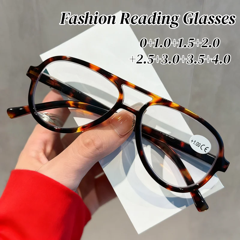 Double Bridge Women Reading Glasses Men Fashionable Trendy Large Frame Presbyopia Square Anti Blue Ray Computer Glasses Lenses
Double Bridge Women Reading Glasses Men Fashionable Trendy Large Frame Presbyopia Square Anti Blue Ray Computer Glasses Lenses