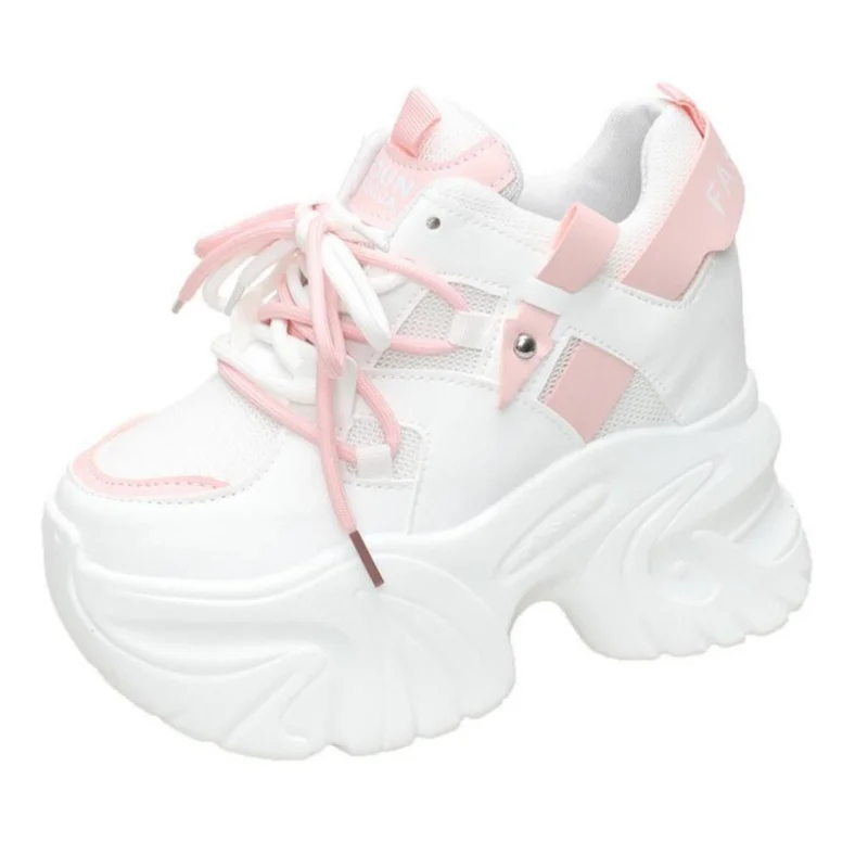 2026 Women's 10.5CM Platform Sneakers Lace-Up High Top Chunky Casual Sports Dad Shoes Thick Bottom Mesh White for Autumn
2026 Women's 10.5CM Platform Sneakers Lace-Up High Top Chunky Casual Sports Dad Shoes Thick Bottom Mesh White for Autumn