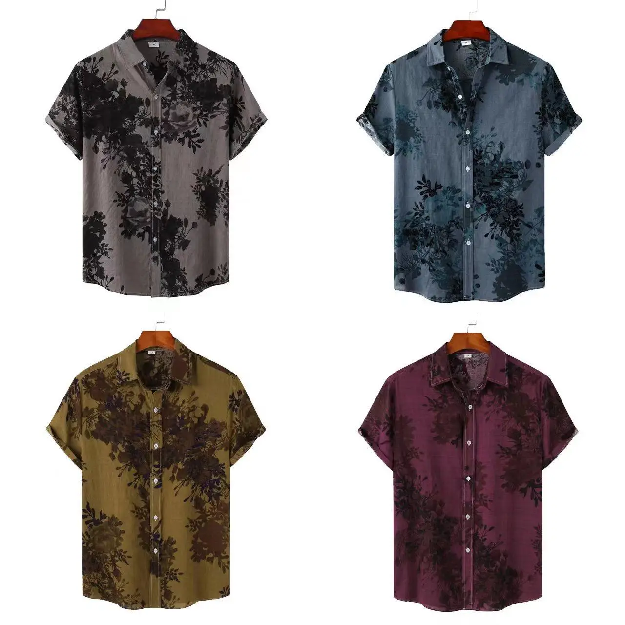 Мужская рубашка с цветочным принтом, с отложным воротником, из хлопка, повседневная, для молодежи, не требующая глажки, весна-лето, модная
Мужская рубашка с цветочным принтом, с отложным воротником, из хлопка, повседневная, для молодежи, не требующая глажки, весна-лето, модная