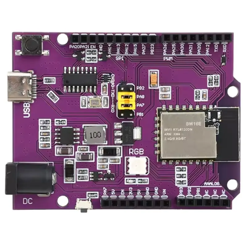 BW16 RTL8720DN Development Board Featuring Dual-Band Wifi 5.0 Bluetooth Module USB TYPE-C Onboard PCB Antenna, Antenna B
BW16 RTL8720DN Development Board Featuring Dual-Band Wifi 5.0 Bluetooth Module USB TYPE-C Onboard PCB Antenna, Antenna B
