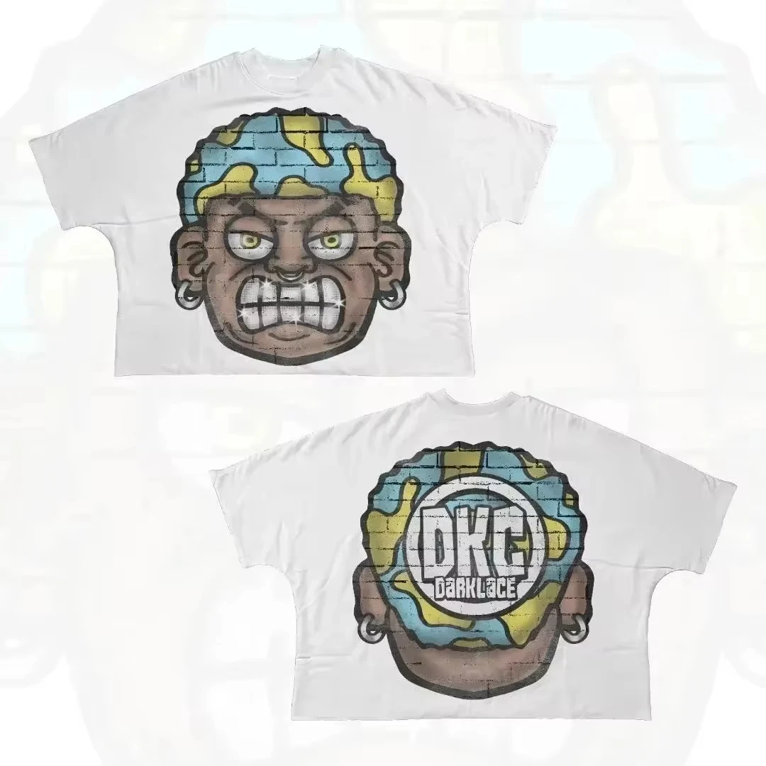 Streetwear T Shirt Hip Hop Fun Cartoon Graphic Printed Oversized T Shirt Harajuku Gothic Cotton Short Sleeved Clothing Men Women
Streetwear T Shirt Hip Hop Fun Cartoon Graphic Printed Oversized T Shirt Harajuku Gothic Cotton Short Sleeved Clothing Men Women