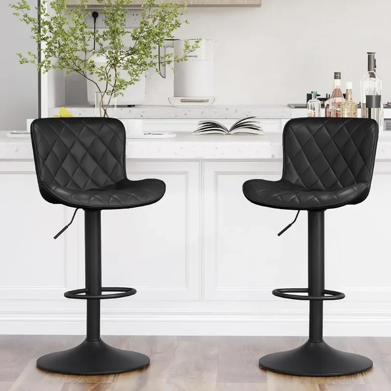 Faux Leather Barstools with Back Modern Swivel Counter Height Stool Adjustable High Bar Chairs
Faux Leather Barstools with Back Modern Swivel Counter Height Stool Adjustable High Bar Chairs