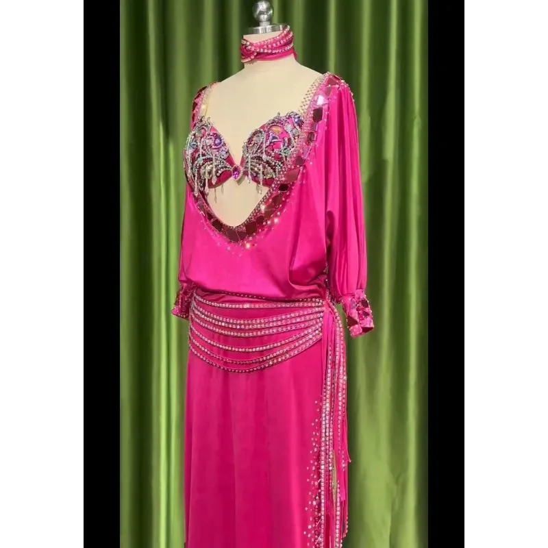 Customized Belly Dance Costumes Oriental Dance Robe Performance Clothes Set Bra Long Skirt
Customized Belly Dance Costumes Oriental Dance Robe Performance Clothes Set Bra Long Skirt
