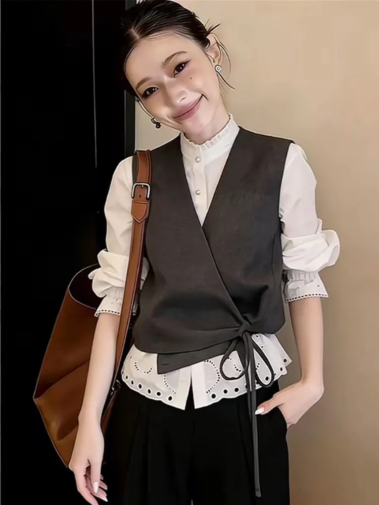 Sweet Design Sense Belted Sleeveless Vest Women's New Spring 2026 Versatile Age-Defying Layering Shoulder Pad
Sweet Design Sense Belted Sleeveless Vest Women's New Spring 2026 Versatile Age-Defying Layering Shoulder Pad