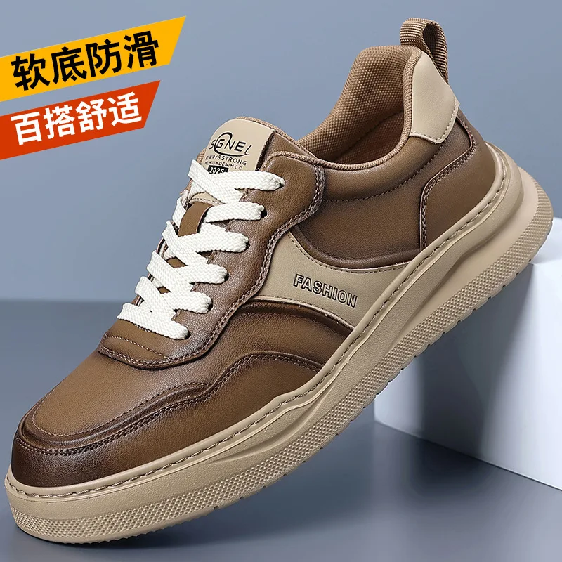Leather Casual Shoes Men's Sneakers and Casual Shoes for Man Shoes Leather, Anti-slip, Thick Sole 92205
Leather Casual Shoes Men's Sneakers and Casual Shoes for Man Shoes Leather, Anti-slip, Thick Sole 92205