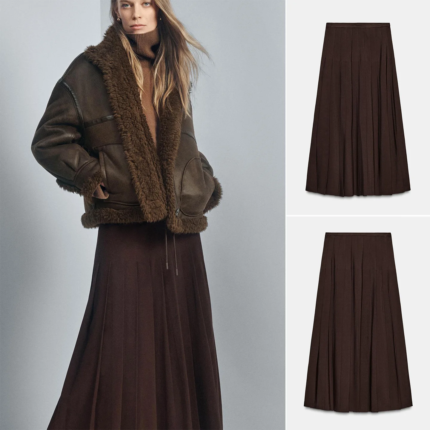 Winter New Arrival Casual Sle A-Line Long Skirt Wide Pleat Midi Skirt Pure Color Layered Design Women's Faion Ci Commute
Winter New Arrival Casual Sle A-Line Long Skirt Wide Pleat Midi Skirt Pure Color Layered Design Women's Faion Ci Commute