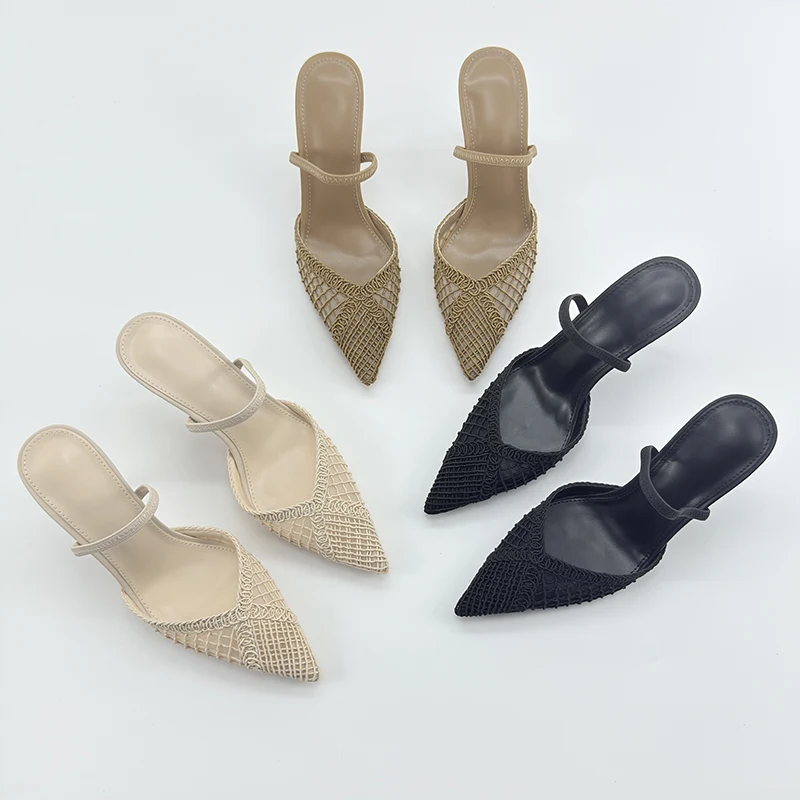 Женская осенняя уличная одежда на высоком каблуке с острым носком, крутые сандалии Emp Ba на тонком каблуке, тапочки с полыми ...
Женская осенняя уличная одежда на высоком каблуке с острым носком, крутые сандалии Emp Ba на тонком каблуке, тапочки с полыми ...