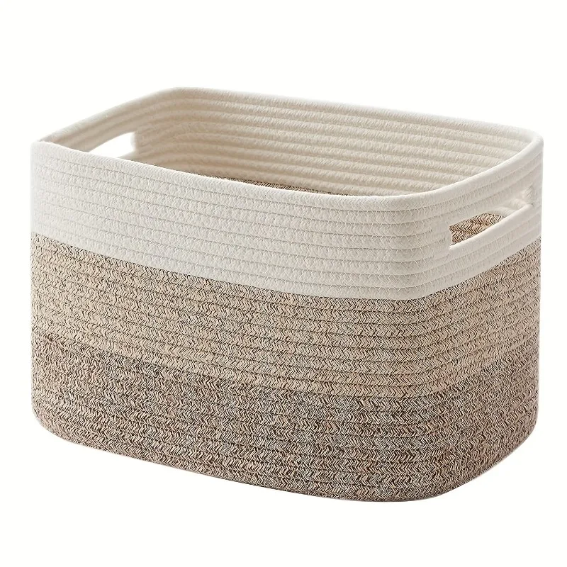 Multi functional foldable Bohemian style cotton rope woven storage basket desktop miscellaneous key toy storage
Multi functional foldable Bohemian style cotton rope woven storage basket desktop miscellaneous key toy storage