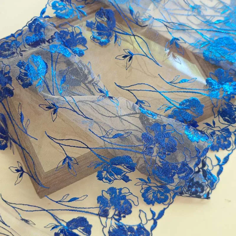 10Meters Shimmer Sapphire Embroidery Lace Trim Clothing Accessories Dress Sleeve Sewing Bra Lingerie Fabric
10Meters Shimmer Sapphire Embroidery Lace Trim Clothing Accessories Dress Sleeve Sewing Bra Lingerie Fabric
