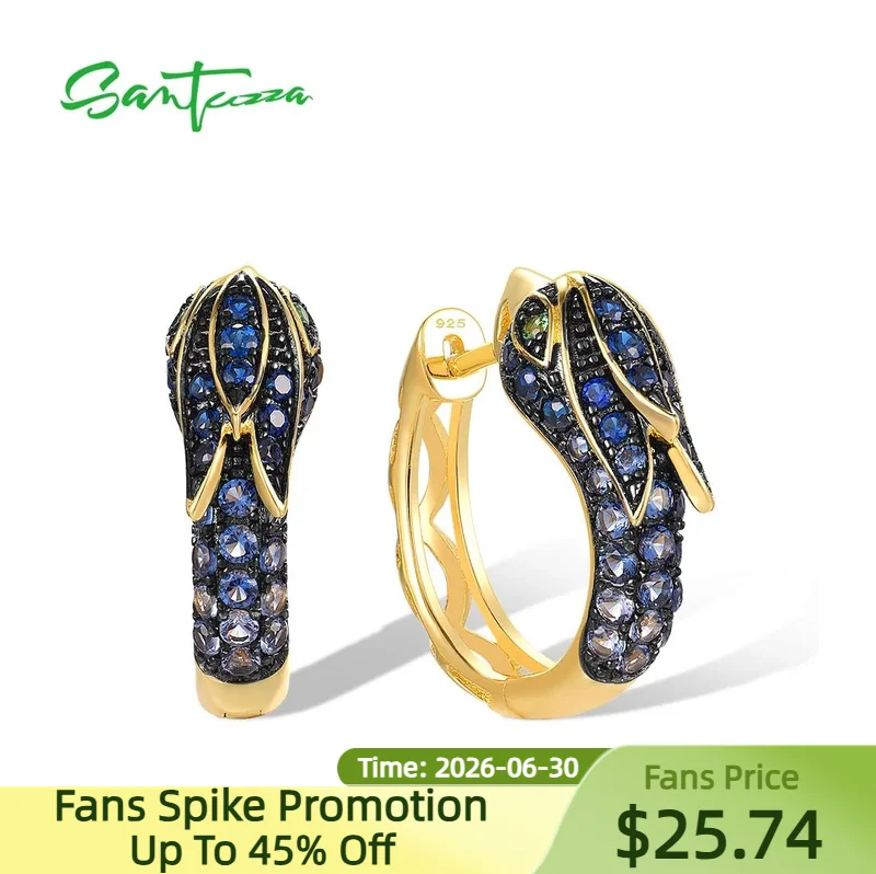 SANTUZZA Authentic 925 Sterling Silver Earrings For Women Sparkling Blue Green Stone Phoenix Elegant Wedding Gift Fine Jewelry
SANTUZZA Authentic 925 Sterling Silver Earrings For Women Sparkling Blue Green Stone Phoenix Elegant Wedding Gift Fine Jewelry