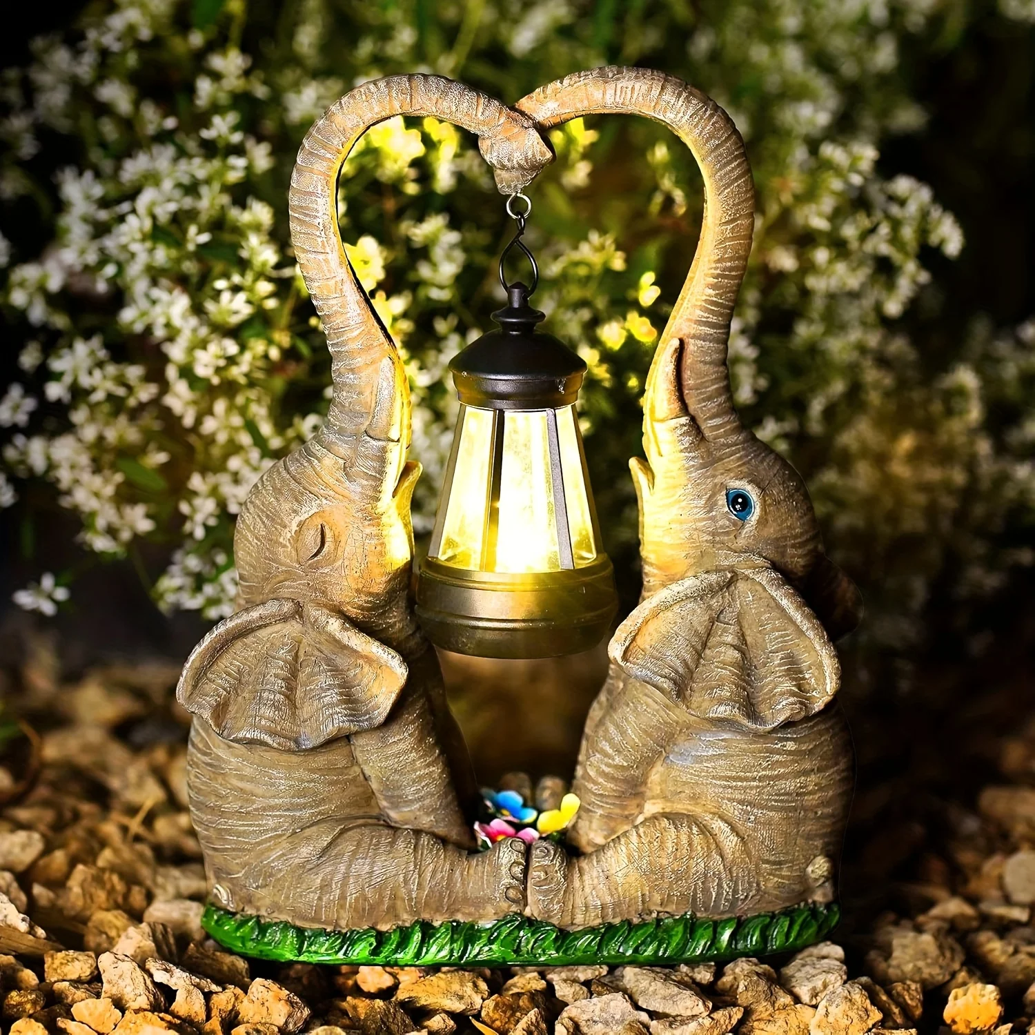 Outdoor Garden Solar Statue Light, Elephant Statue Decor, Solar Two Elephants Lantern Statue Light, for Yard Patio Home Decor
Outdoor Garden Solar Statue Light, Elephant Statue Decor, Solar Two Elephants Lantern Statue Light, for Yard Patio Home Decor