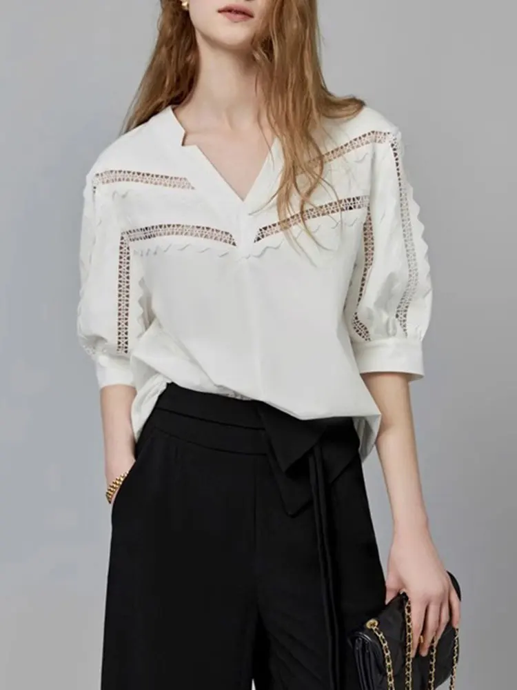 Женский летний топ Ele Color V-Ne с вырезами, в корейском стиле, прямого кроя, из смесового шелка, с коротким рукавом
Женский летний топ Ele Color V-Ne с вырезами, в корейском стиле, прямого кроя, из смесового шелка, с коротким рукавом