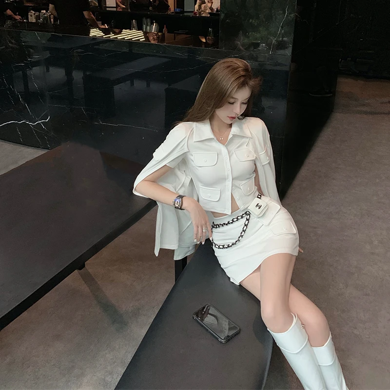 Morning Hello Fan Fan Casual Color Set Short Top Slimming Outerwear Half-length Skirt Three-piece Set Cotton Fashion
Morning Hello Fan Fan Casual Color Set Short Top Slimming Outerwear Half-length Skirt Three-piece Set Cotton Fashion