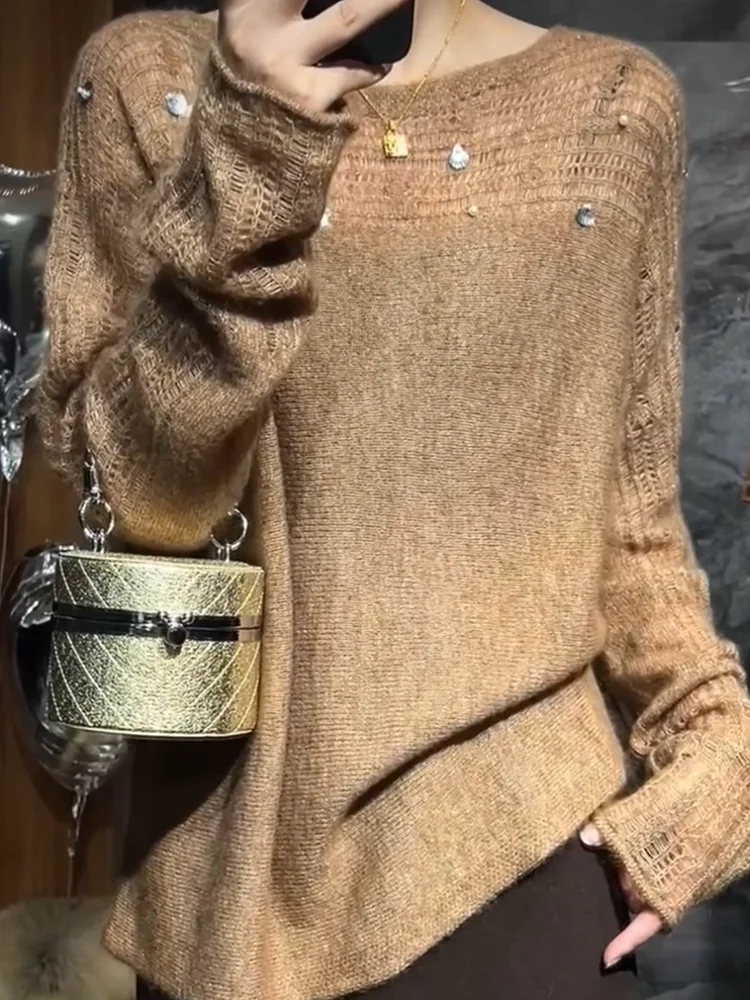 iny Sequin round Ne Knitwear Loose Fit Versatile Slimming Age-Defng Top for Women Autumn New Arrival plus Size Camere
iny Sequin round Ne Knitwear Loose Fit Versatile Slimming Age-Defng Top for Women Autumn New Arrival plus Size Camere