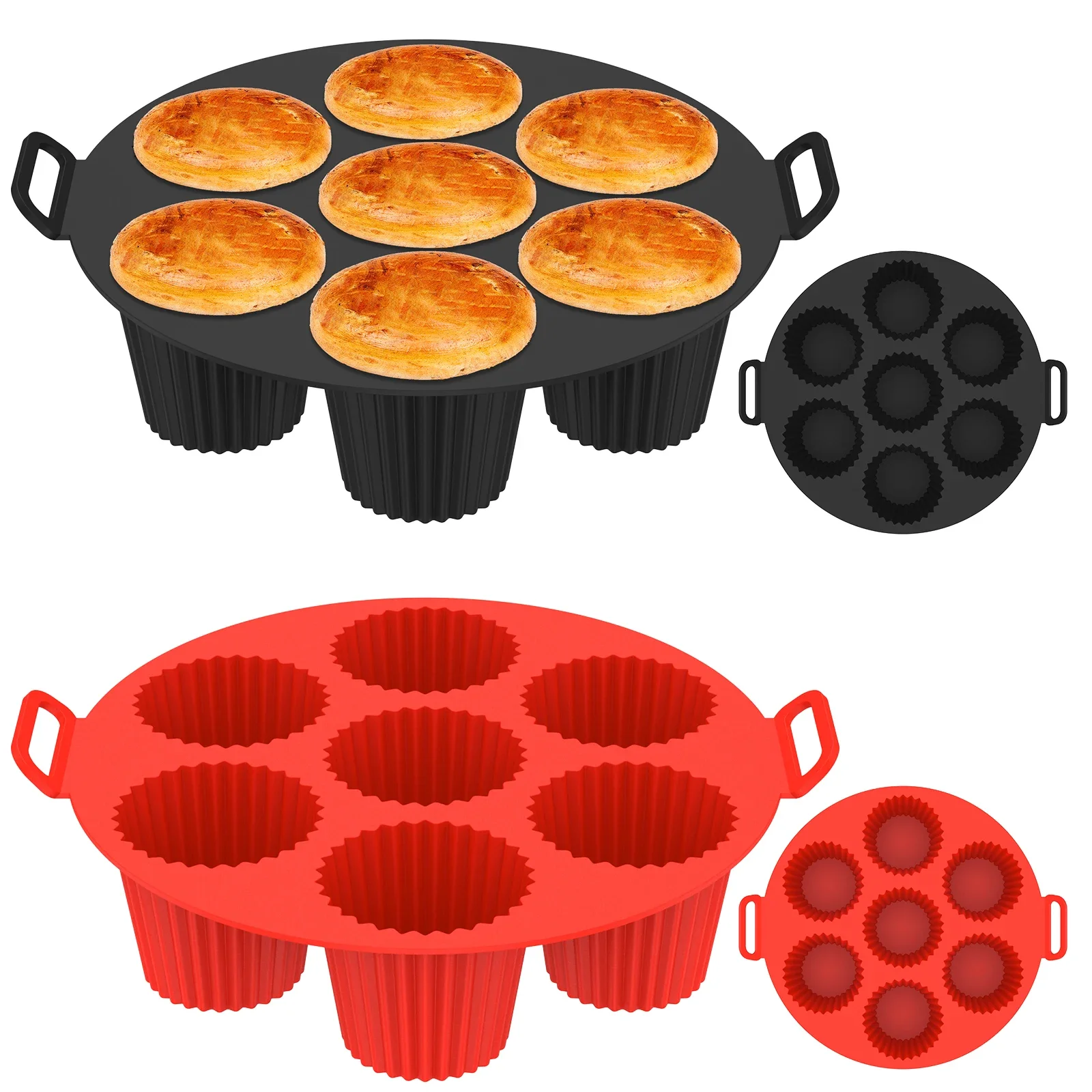4Pcs Cupcake Pan Muffin Tray Air Fryer Cupcake Mold 7 Hole Muffin Pan Silicone Molds Non Stick Bakeware Biscuit Pan Kitchen Acce
4Pcs Cupcake Pan Muffin Tray Air Fryer Cupcake Mold 7 Hole Muffin Pan Silicone Molds Non Stick Bakeware Biscuit Pan Kitchen Acce