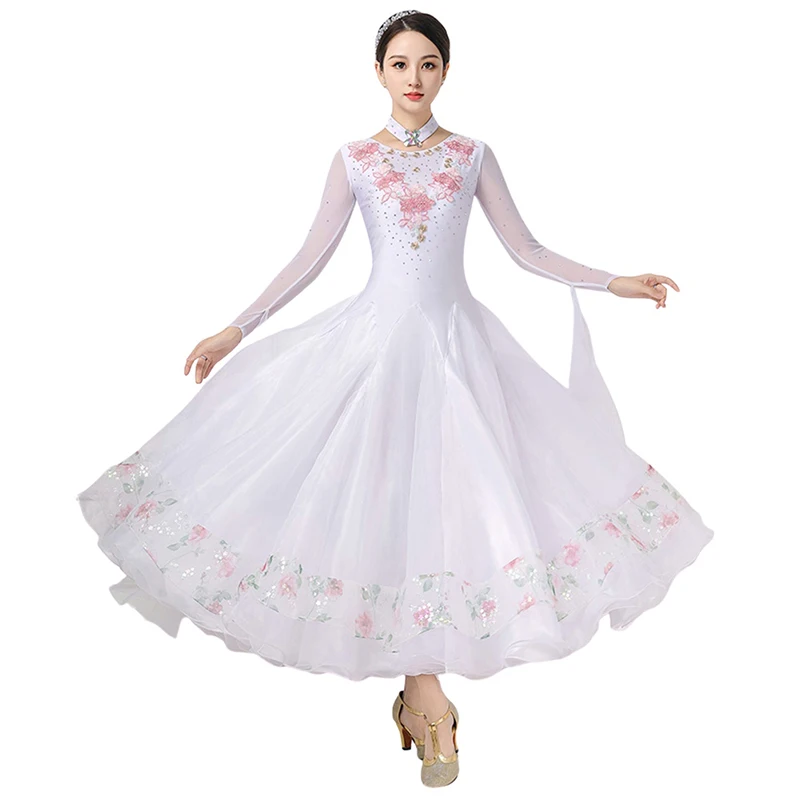 Modern Dance New dress Ballroom Dance Professional Competition Dress Waltz High-class Dance Dress Performance Dress Fairy Dress
Modern Dance New dress Ballroom Dance Professional Competition Dress Waltz High-class Dance Dress Performance Dress Fairy Dress