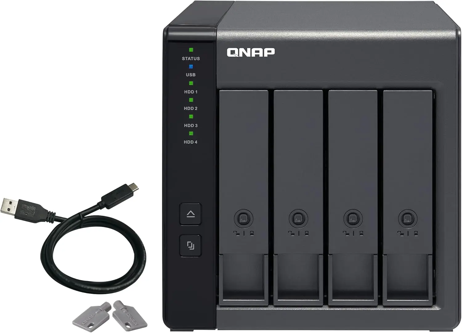 4 Bay USB-C DAS with Hardware RAID, Diskless, Supports 3.5" SATA HDD
4 Bay USB-C DAS with Hardware RAID, Diskless, Supports 3.5" SATA HDD