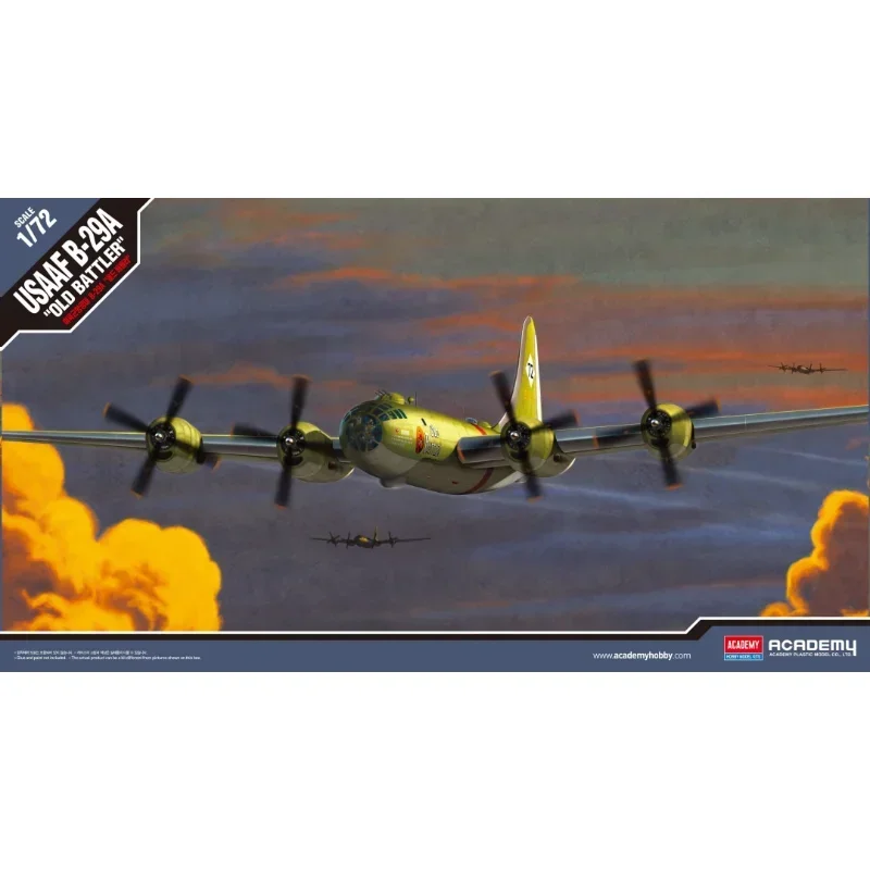 1/72 Academy model 12517 American B-29 Old Battler assembly Scale diy toys Model Kit
1/72 Academy model 12517 American B-29 Old Battler assembly Scale diy toys Model Kit