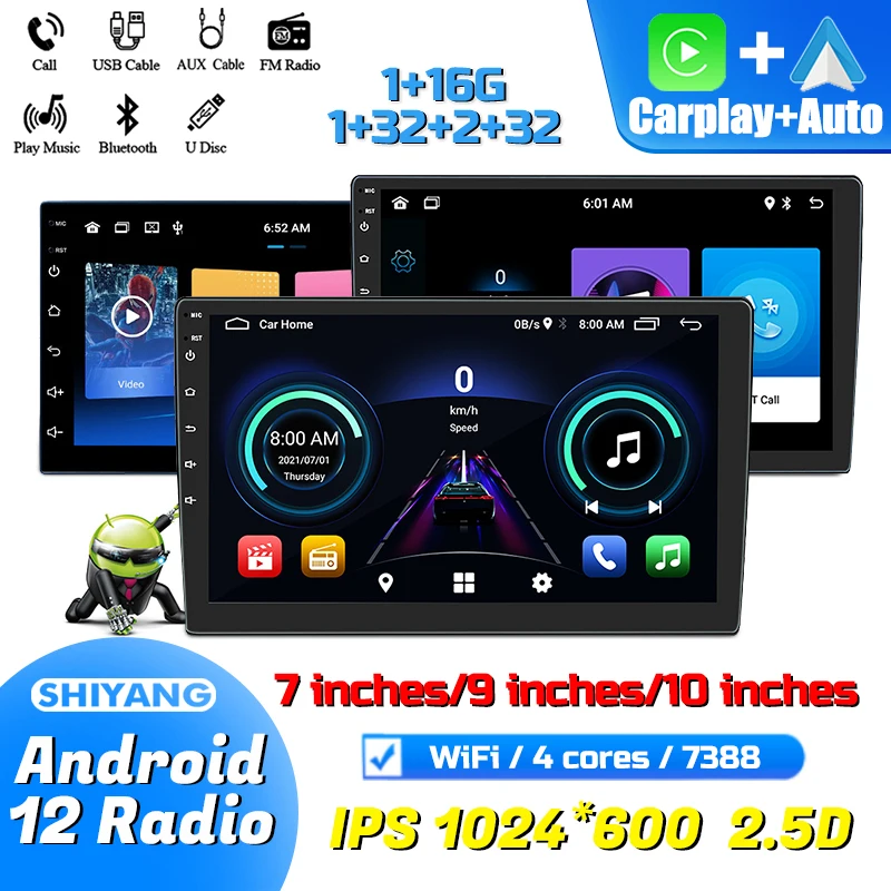 Car Android 12 Universal Radio, 10 Inch With Wif Gps Car Navigation, 2 Din, Multimedia Audio Player, Reverse Camera, Usb/Aux
Car Android 12 Universal Radio, 10 Inch With Wif Gps Car Navigation, 2 Din, Multimedia Audio Player, Reverse Camera, Usb/Aux