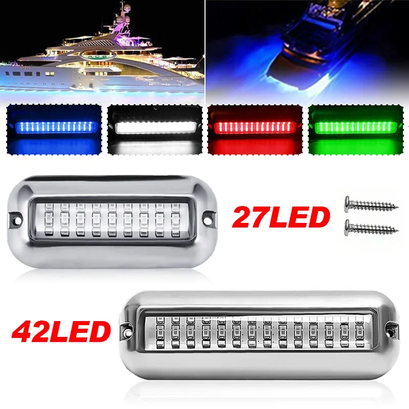 27/42 LED Waterproof Underwater Lights Boat Lights Pontoon Transom Lam Speedboat Boat Lights For Car RV Ship Yachts Stern
27/42 LED Waterproof Underwater Lights Boat Lights Pontoon Transom Lam Speedboat Boat Lights For Car RV Ship Yachts Stern