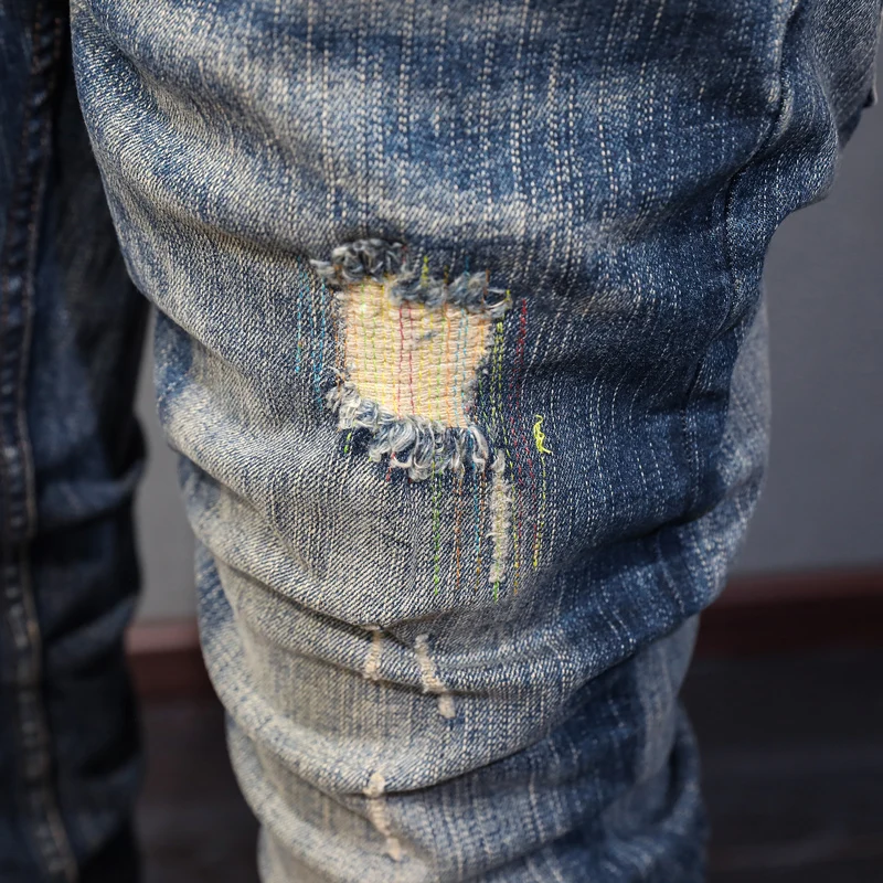 newY2K men's jeans, washed with water, nostalgic stretch, slim fit, retro blue embroidered jeans, Italian designer high
newY2K men's jeans, washed with water, nostalgic stretch, slim fit, retro blue embroidered jeans, Italian designer high