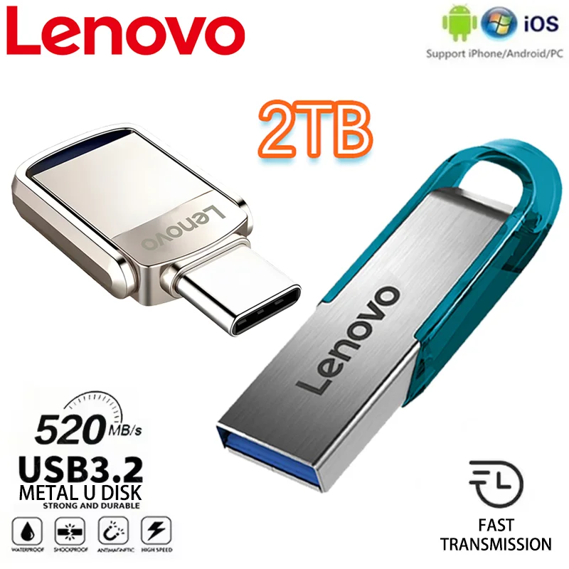 Lenovo Flash Drives 2 ТБ Usb 3.0 Мини Высокоскоростной Металлический Pendrive 1 ТБ 512 ГБ Портативный накопитель Водонепроницаемый Memoria Storage U Disk
Lenovo Flash Drives 2 ТБ Usb 3.0 Мини Высокоскоростной Металлический Pendrive 1 ТБ 512 ГБ Портативный накопитель Водонепроницаемый Memoria Storage U Disk