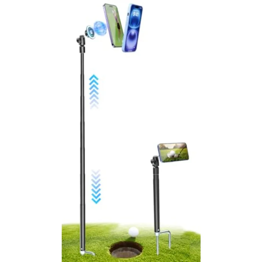 Golf Monopod Selfie Stick with Magnetic Phone Holder Mount - 57" Metal Pole Golf Phone Holder for Record Swing, Putting, Golf T
Golf Monopod Selfie Stick with Magnetic Phone Holder Mount - 57" Metal Pole Golf Phone Holder for Record Swing, Putting, Golf T