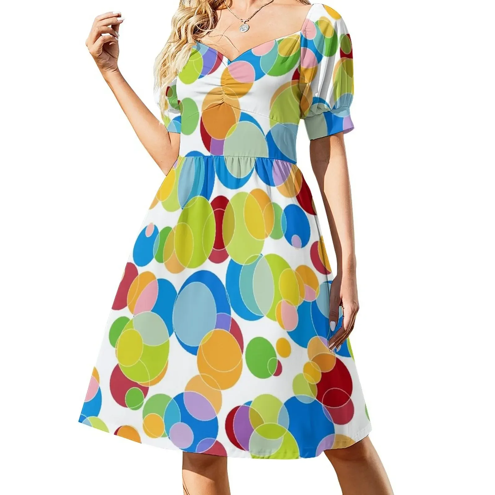 Colorful Circles Short-Sleeved Dress sexy short dresses daring beach outfits for women evening dresses ladies
Colorful Circles Short-Sleeved Dress sexy short dresses daring beach outfits for women evening dresses ladies