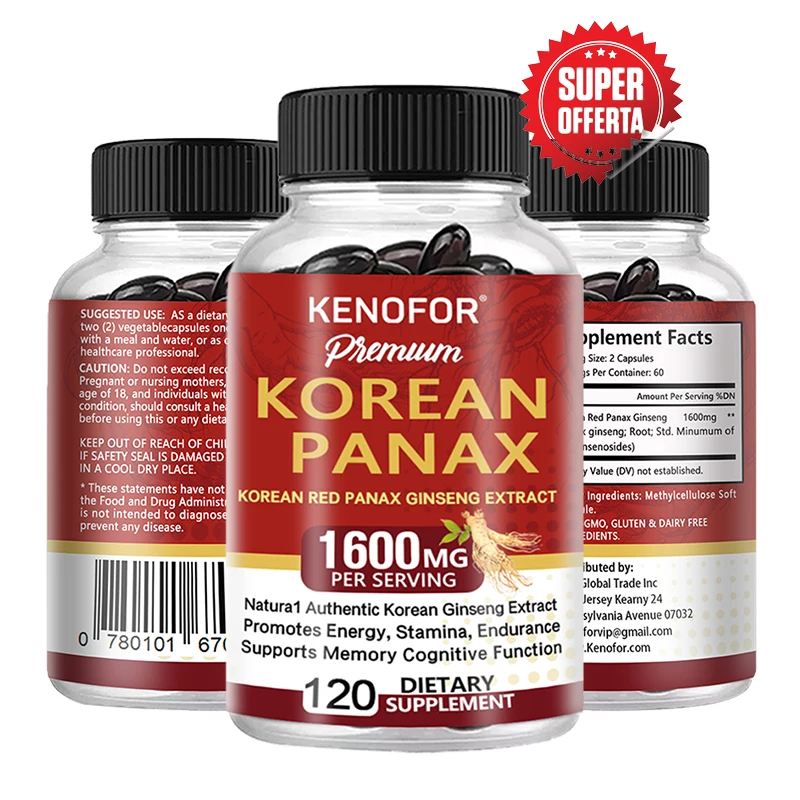 Korean Red Panax Ginseng Capsules, Daily Nutritional Support for Natural Vitality Physical Mental Performance & Immune Wellness
Korean Red Panax Ginseng Capsules, Daily Nutritional Support for Natural Vitality Physical Mental Performance & Immune Wellness