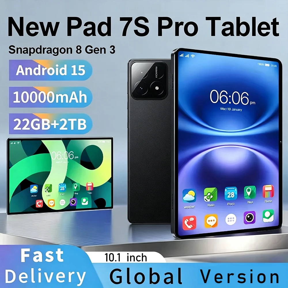 2026 Original Global Version New Pad 7S Pro Tablet 10.1 inch HD 4K Android 15 16GB+1T 10000mAh 5G Dual SIM WiFi GPS Tablet
2026 Original Global Version New Pad 7S Pro Tablet 10.1 inch HD 4K Android 15 16GB+1T 10000mAh 5G Dual SIM WiFi GPS Tablet