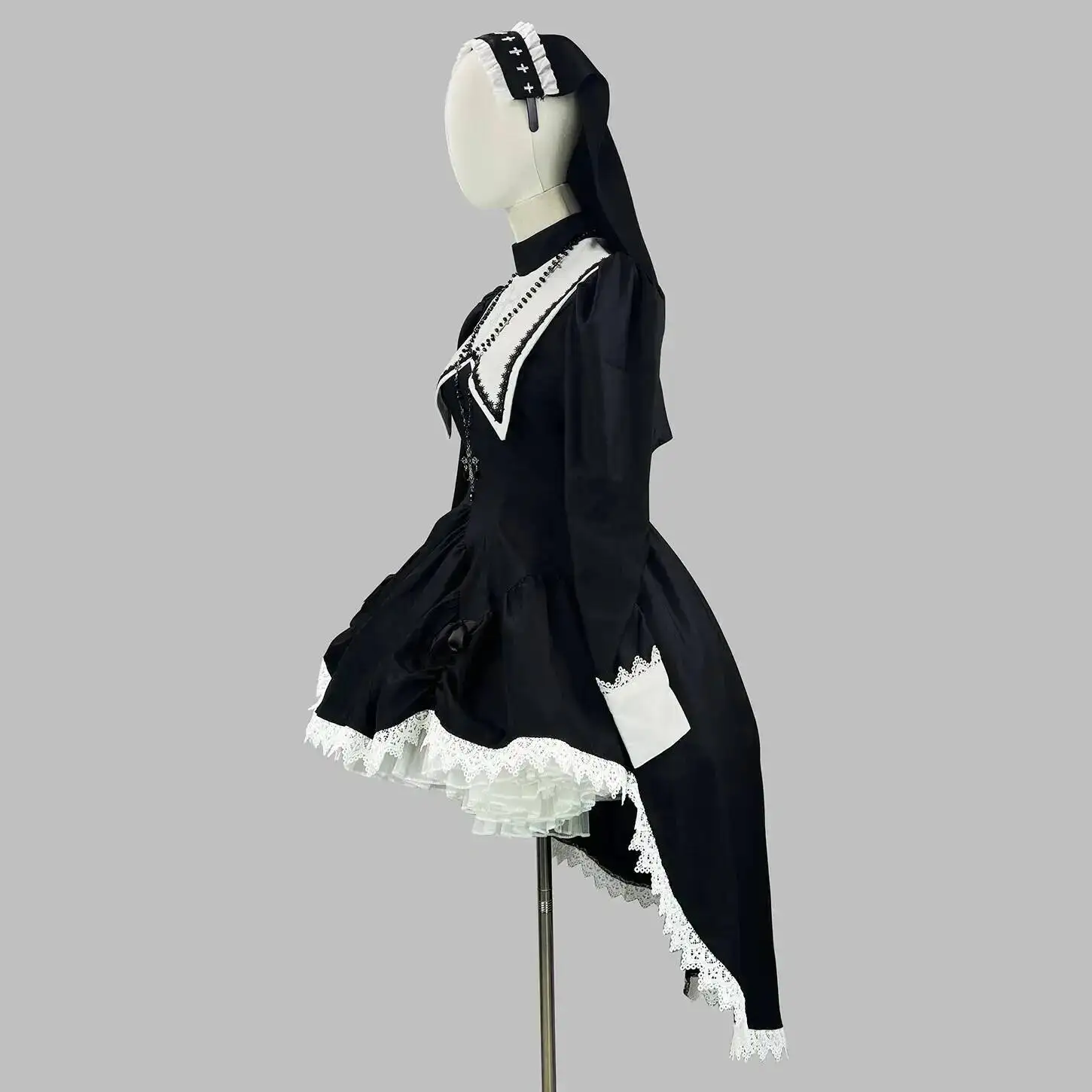 Subculture Dress New Dark Style Sweet Cool Embroidered Cross Halloween Nun Costume Cosplay Performance Costumes
Subculture Dress New Dark Style Sweet Cool Embroidered Cross Halloween Nun Costume Cosplay Performance Costumes