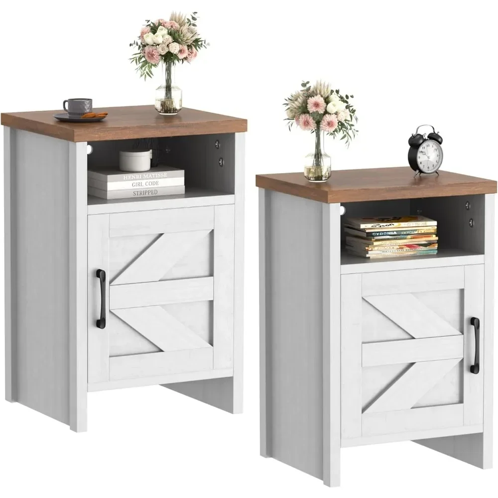 Modern Bedside Table with Barn Door and Shelf, Rustic End Table Side Table for Bedroom, Living Room
Modern Bedside Table with Barn Door and Shelf, Rustic End Table Side Table for Bedroom, Living Room