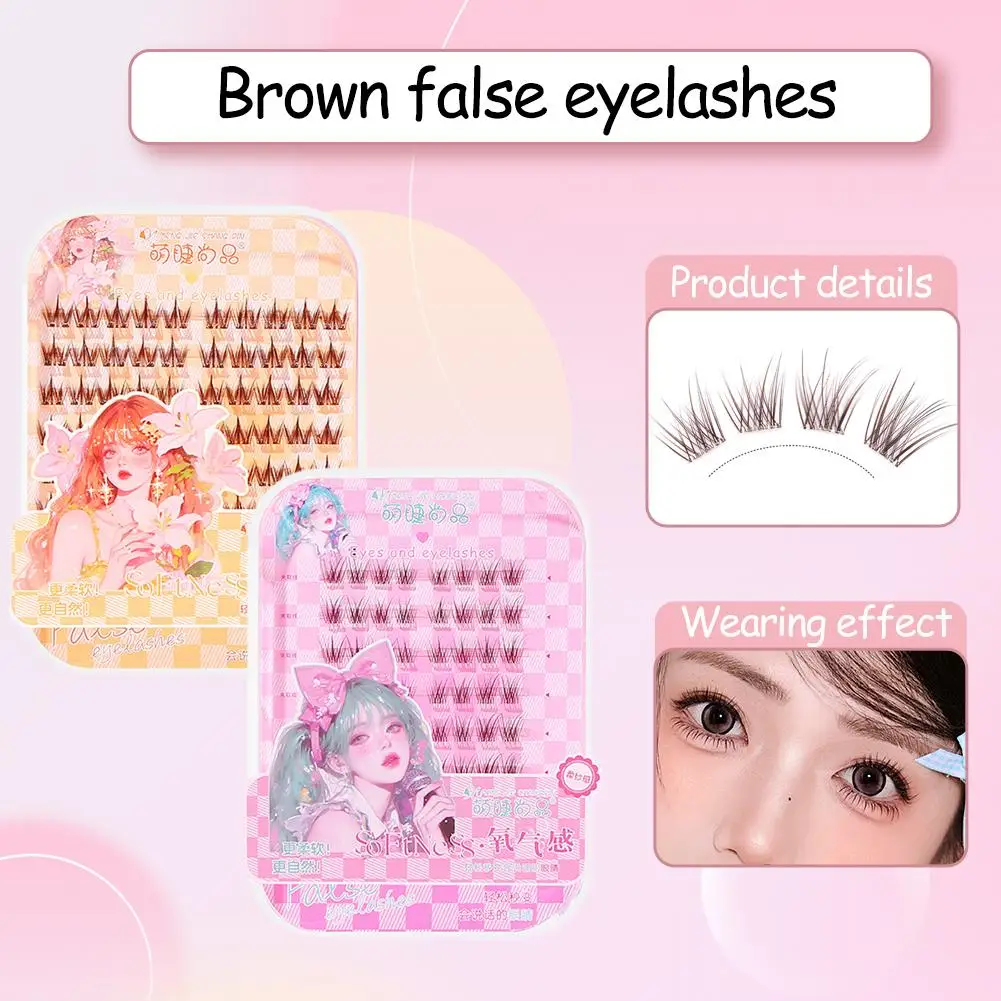 Brown Self-adhesive False Eyelashes Single-tuft Segmented Eyelash Extension Long Lasting Dense Curling Eyes Enlarging For N H6T6
Brown Self-adhesive False Eyelashes Single-tuft Segmented Eyelash Extension Long Lasting Dense Curling Eyes Enlarging For N H6T6