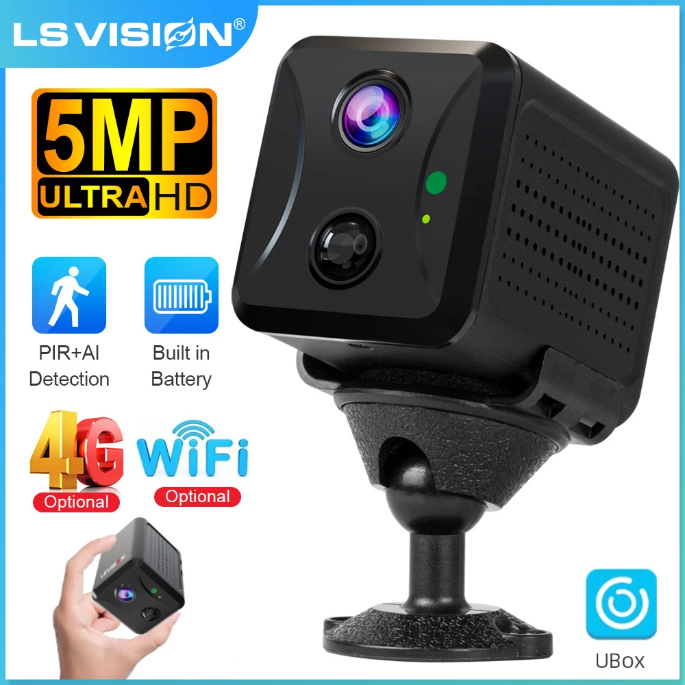 LS VISION 5MP Mini Camera Ubox 4G Security Camera Wifi Home Surveillance Cam PIR Detection Alerts Color Night Vision CCTV Camera
LS VISION 5MP Mini Camera Ubox 4G Security Camera Wifi Home Surveillance Cam PIR Detection Alerts Color Night Vision CCTV Camera