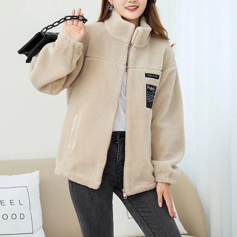 Women Plush Coat Polar Fleece Casual Stand Collar Warm Couple Thick Top Women Men Autumn Winter Fluffy Coat
Women Plush Coat Polar Fleece Casual Stand Collar Warm Couple Thick Top Women Men Autumn Winter Fluffy Coat