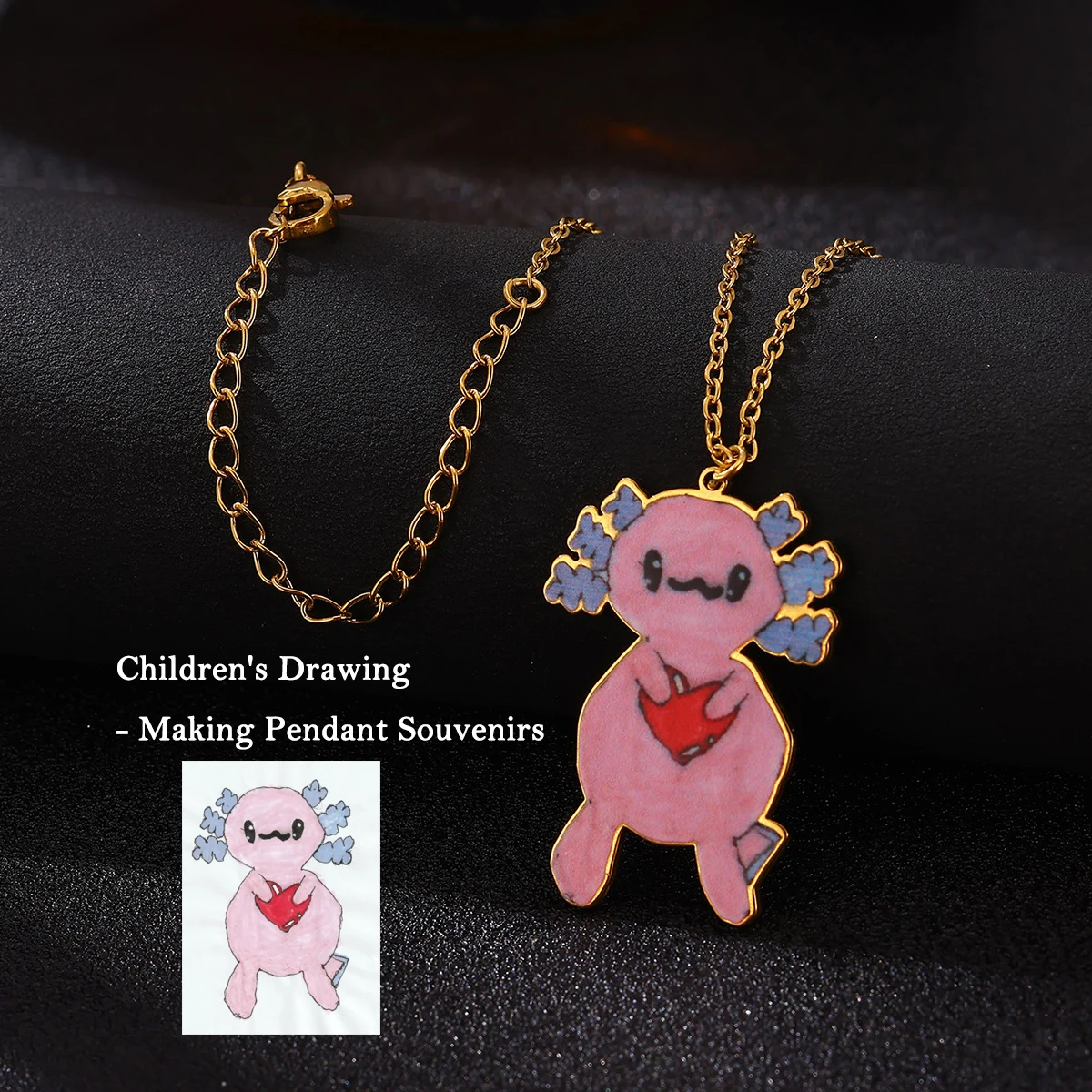Children's Drawing Making Pendant Souvenirs Jewelry Neck For Mama Baby Remembers Stainless Steel Waterproof And Non Fading Gifts
Children's Drawing Making Pendant Souvenirs Jewelry Neck For Mama Baby Remembers Stainless Steel Waterproof And Non Fading Gifts