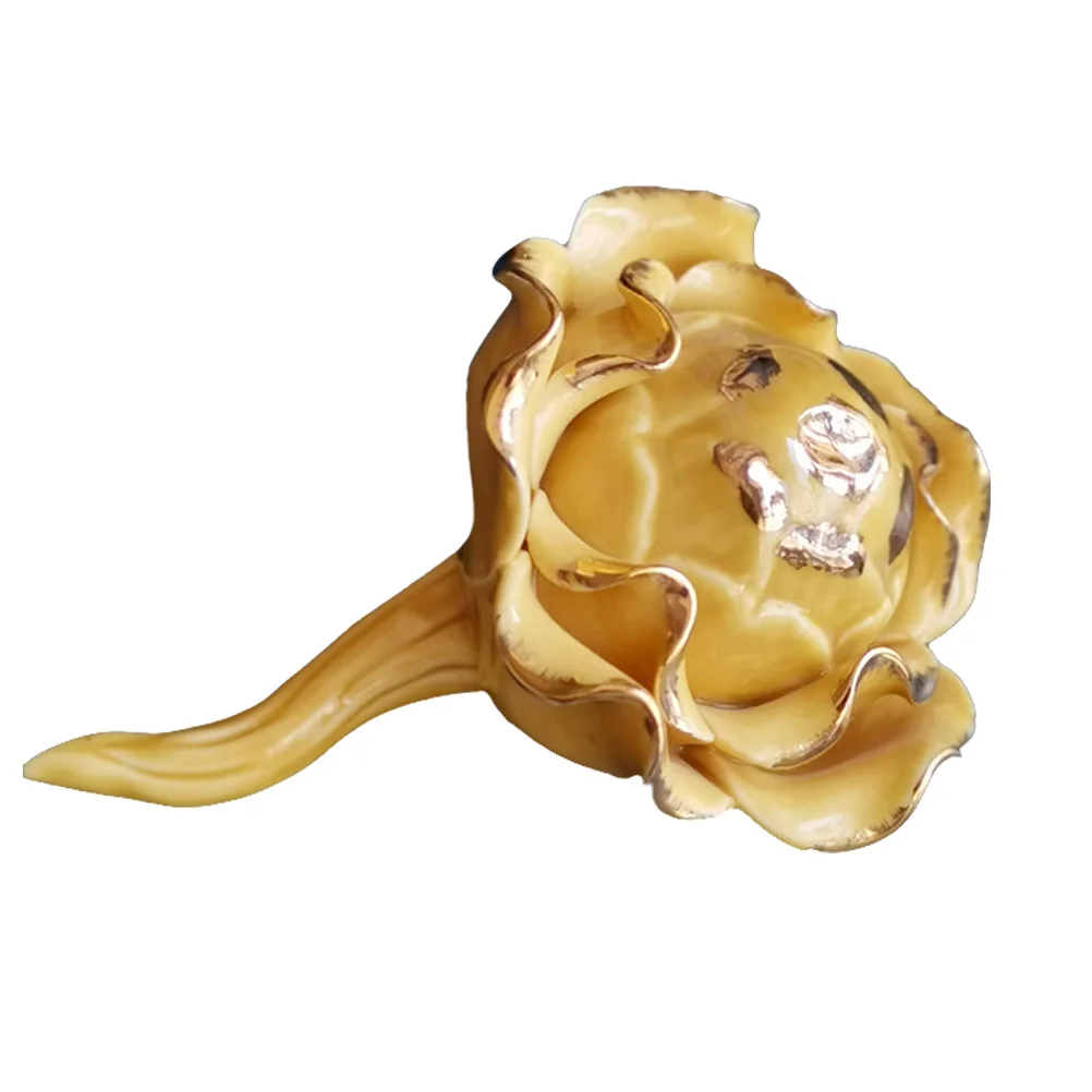 Ceramic Flower Exquisite White Porcelain Yellow European Home Plants Adornment Sturdy Stylish Ceramic Flower Model Gift
Ceramic Flower Exquisite White Porcelain Yellow European Home Plants Adornment Sturdy Stylish Ceramic Flower Model Gift