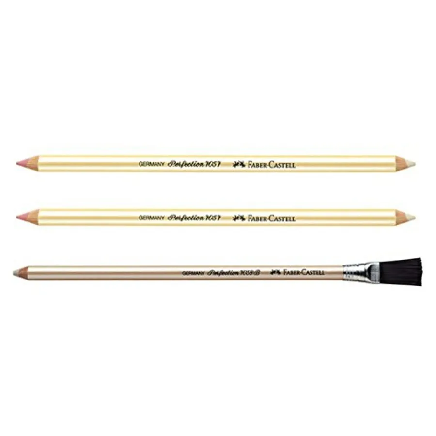 Perfection Eraser Pencil for drawings supplies, coloring, artist supplies - Double End + with Brush end - 3 Pack
Perfection Eraser Pencil for drawings supplies, coloring, artist supplies - Double End + with Brush end - 3 Pack