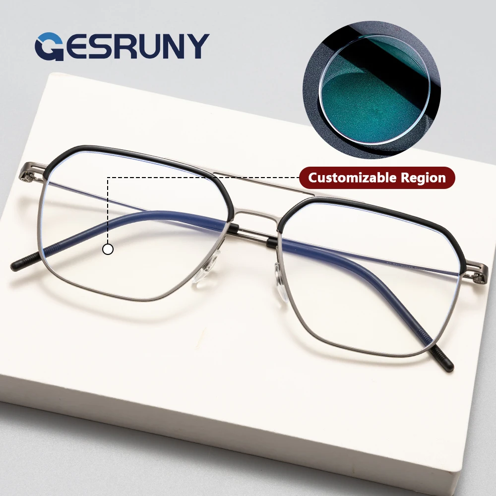 GesrunyTitanium очки по рецепту для мужчин и женщин модные двойные оптические очки с прозрачными линзами с линзами против синего света
GesrunyTitanium очки по рецепту для мужчин и женщин модные двойные оптические очки с прозрачными линзами с линзами против синего света