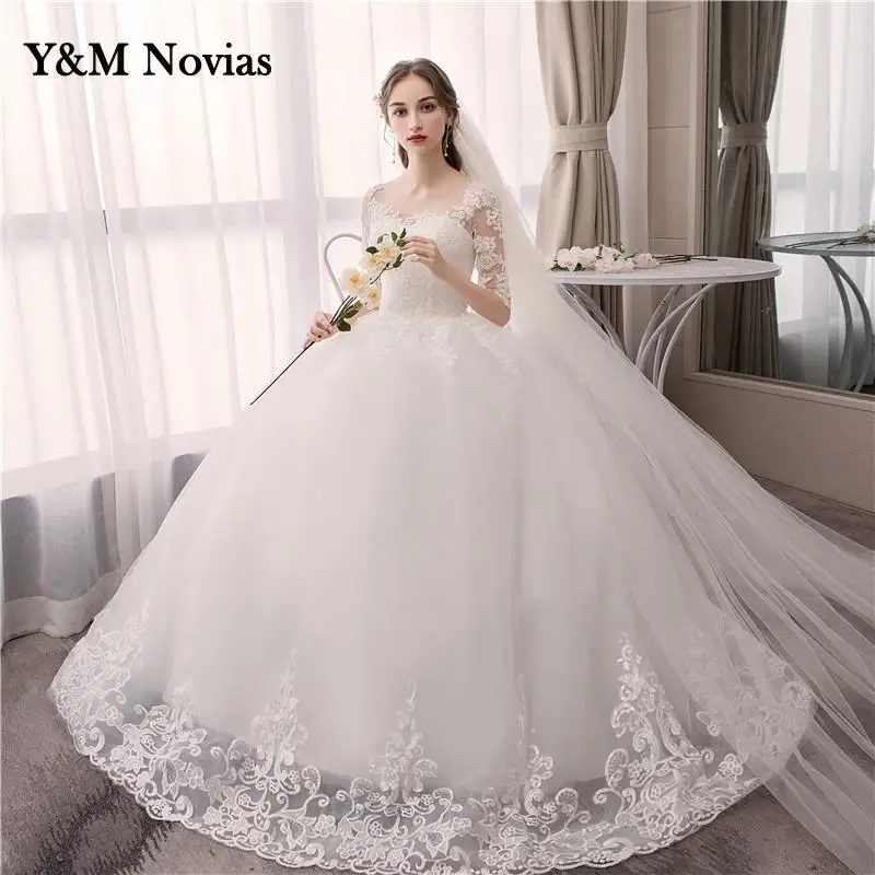 Y&M Half Sleeve Wedding Dress 2025 New Fashion Sweet O-Neck Customized Bride Dress Floor Length Plus Size Princess Wedding Gowns
Y&M Half Sleeve Wedding Dress 2025 New Fashion Sweet O-Neck Customized Bride Dress Floor Length Plus Size Princess Wedding Gowns