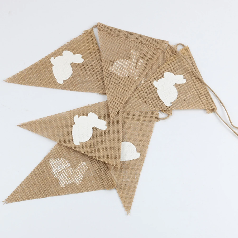 Jute Cloth Banner Party Decoration Easter Pennant Linen Garland Bunting Flag Reusable Indoor Outdoor Wall Window Tree Branch
Jute Cloth Banner Party Decoration Easter Pennant Linen Garland Bunting Flag Reusable Indoor Outdoor Wall Window Tree Branch