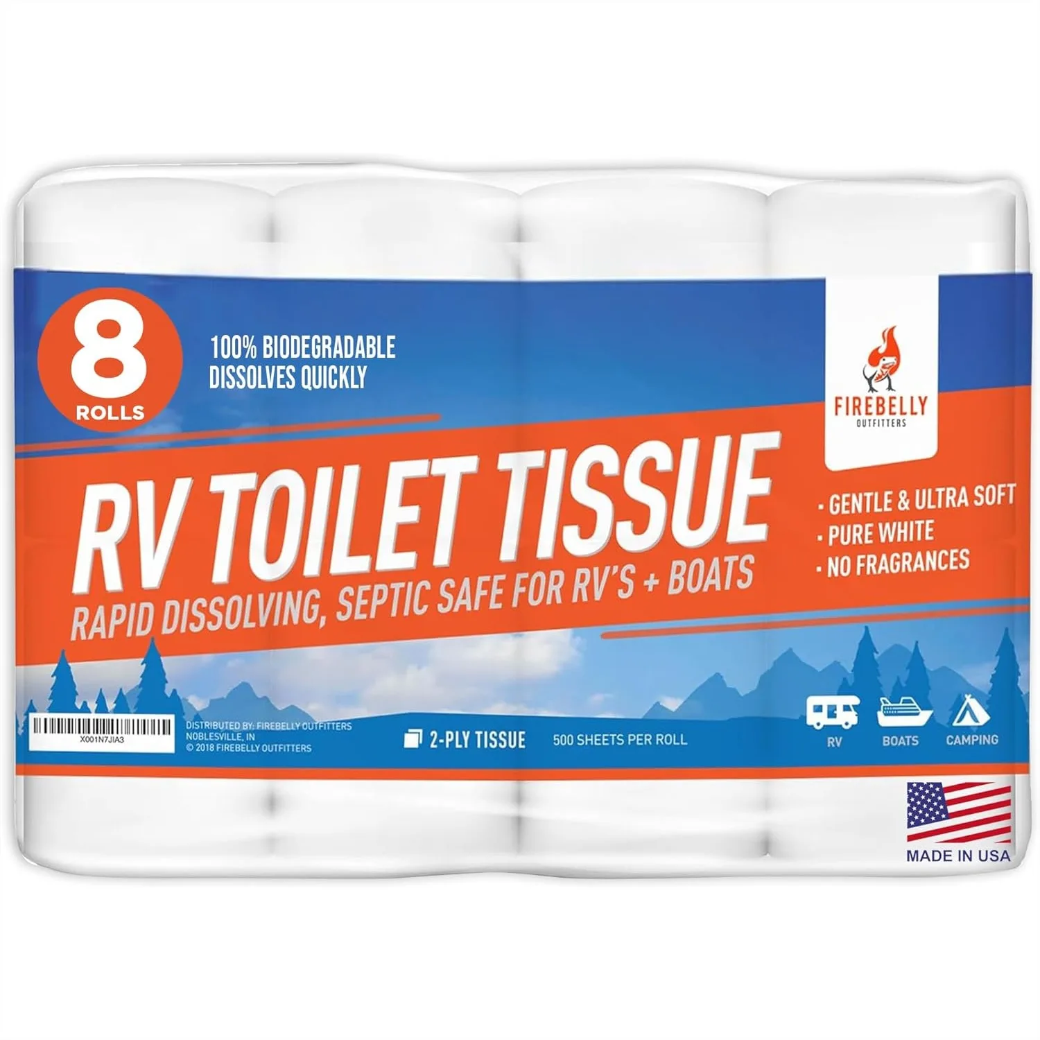 RV Toilet Paper 8 Rolls 2-Ply 500 Sheets Fast Dissolve Bath Tissue for Camping Marine Septic Tanks
RV Toilet Paper 8 Rolls 2-Ply 500 Sheets Fast Dissolve Bath Tissue for Camping Marine Septic Tanks