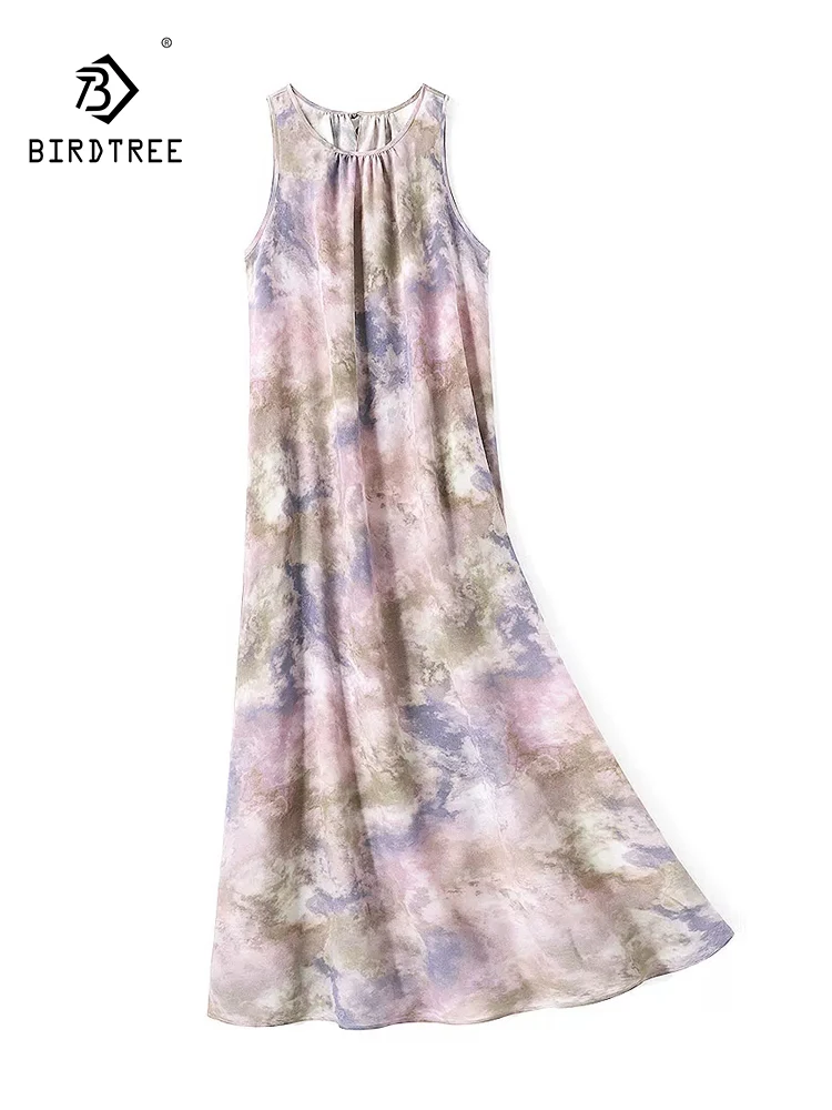 BirdTree-Silk Double Crepe Elegant Vest Dress, O Neck Halation Print, Women Vacation Thin A-line Dress, 2026 Summer New D64932CC
BirdTree-Silk Double Crepe Elegant Vest Dress, O Neck Halation Print, Women Vacation Thin A-line Dress, 2026 Summer New D64932CC