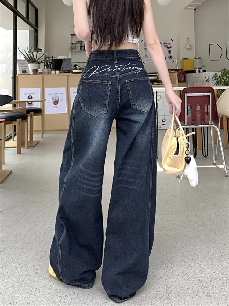 2025 Cyber Y2K Fashion Letter Embroidery Washed Blue Baggy Jeans Pants For Women Clothing Wide Leg Lady Trousers Pantalon Femme
2025 Cyber Y2K Fashion Letter Embroidery Washed Blue Baggy Jeans Pants For Women Clothing Wide Leg Lady Trousers Pantalon Femme