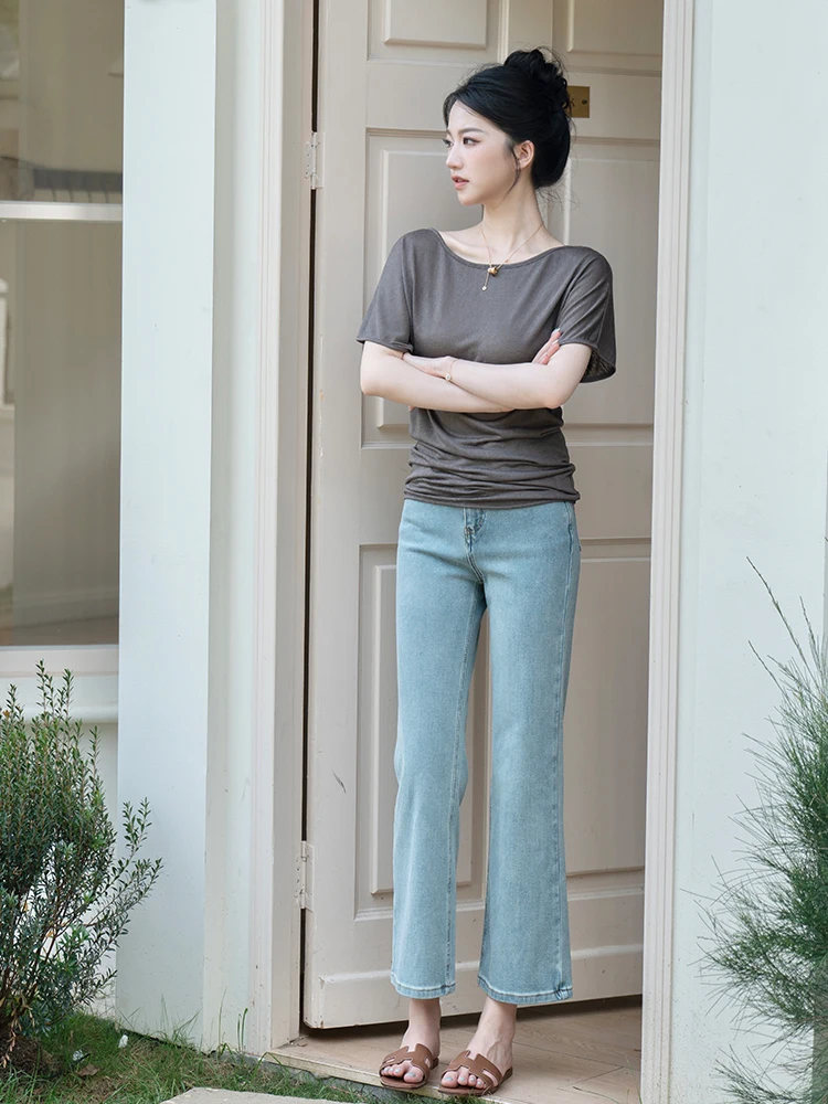 Джинсы SerioLudere с высокой талией, прямые, с эффектом удлинения ног, светло-голубые, расклешенные, для молодых женщин 25-29 лет
Джинсы SerioLudere с высокой талией, прямые, с эффектом удлинения ног, светло-голубые, расклешенные, для молодых женщин 25-29 лет