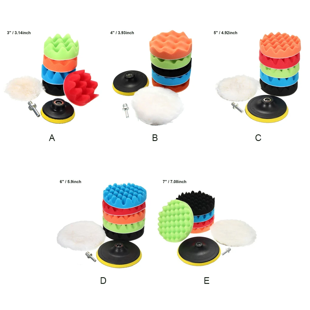 8 Pieces/Set Self-adhesive Buffing Pads Kit Automotive Washable Polishing Discs Detachable Cleaning Tool 3 Inch
8 Pieces/Set Self-adhesive Buffing Pads Kit Automotive Washable Polishing Discs Detachable Cleaning Tool 3 Inch