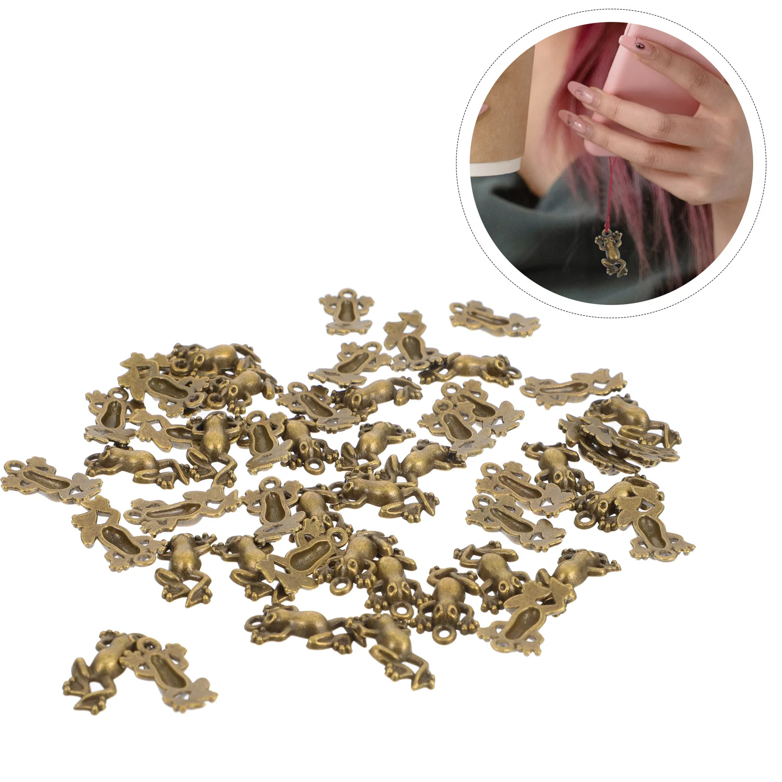 100pcs Retro Frog Shape Keychain Pendants Diy Decorative Mobile Phone Accessories Creative Hanging Pendant For Bag Handbag
100pcs Retro Frog Shape Keychain Pendants Diy Decorative Mobile Phone Accessories Creative Hanging Pendant For Bag Handbag