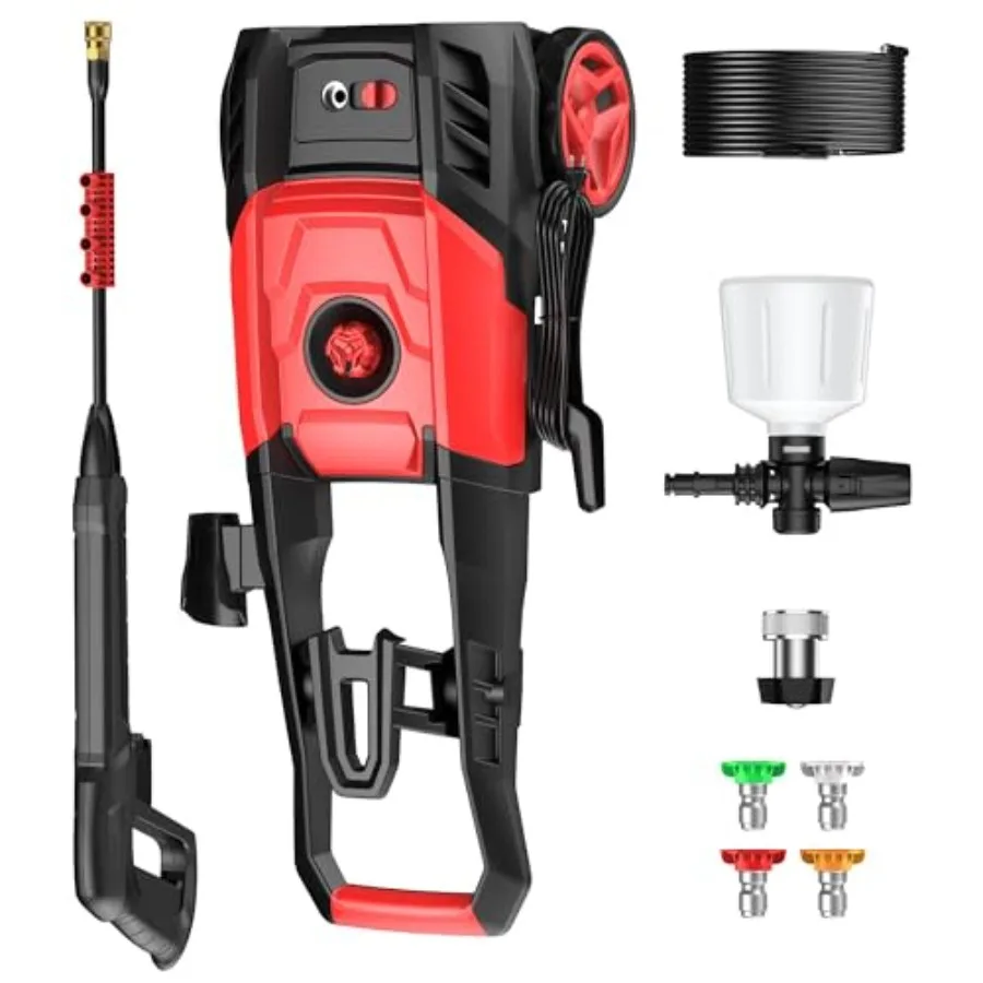 Electric Pressure Washer 2.5 GPM Power Washer with 4 Quick Connect Nozzles and Foam Cannon Portable High Pressure Washer Cleani
Electric Pressure Washer 2.5 GPM Power Washer with 4 Quick Connect Nozzles and Foam Cannon Portable High Pressure Washer Cleani