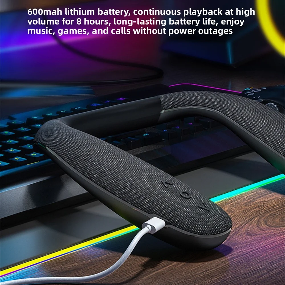 Hanging Neck Wireless Blue Tooth Speaker Portable Wearable Subwoofer Stereo Neck Speaker With Microphone For Gaming Traveling
Hanging Neck Wireless Blue Tooth Speaker Portable Wearable Subwoofer Stereo Neck Speaker With Microphone For Gaming Traveling